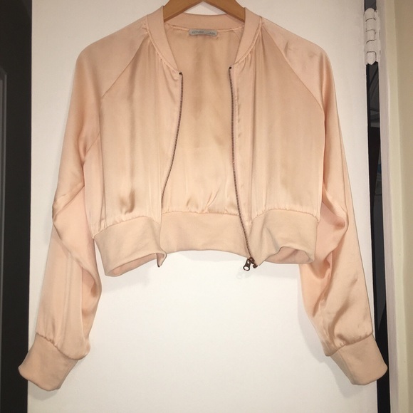 zara cropped bomber jacket khaki